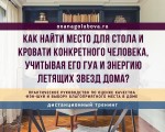 Тренинг: Как найти место для стола и кровати конкретного человека, учитывая его Гуа и энергию летящих звезд дома?